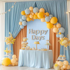 Metal Arch Backdrop Stand and Cover Set, 7.2FT, 6FT Party Backdrop, Easy to Assemble, Backdrop Stand for Parties, Birthday, Baby Shower