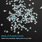 PATIKIL 14000Pcs Wedding Table Scatter Confetti Crystals 3mm Acrylic Diamonds Vase Fillers Gems for Table Centerpiece Decorations Bridal Shower Party, Mint Green AB