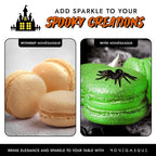 MONÉGASQUE Green Edible Glitter for Drinks 15g – Halloween Edible Glitter for Cakes & Cocktails – Luster Dust for Drinks & Cake Decorating – Cocktail Drink Shimmer Powder – Green Food Coloring Spray