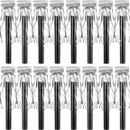 Skylety 18 Pcs Party Blower Noisemakers Party Squawkers Blowouts Whistles Fringed Noise Maker Musical Blowouts for Birthday Supplies(Black and Silver)