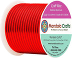 Mandala Crafts 13 Gauge Anodized Aluminum Craft Wire for Jewelry Making - 60 FT Colored Flexible Red Wire - Bendable for Bonsai Armature Crafting Sculpting