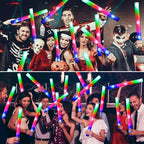 124 PCS Glow Sticks, Foam Glow Sticks, Foam Light up Sticks with 3 Modes Colorful Flashing, Glow In The Dark Party Supplies, Glow Sticks Bulk Party Pack, Foam Glow Sticks Bulk for Party, Raves