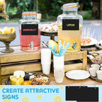 12 Pcs 4 x 6 Acrylic Chalkboard Hanging Sign with Chalk Markers Chalk Board Signs with Hanging String for Wedding Kitchen Home Party Decoration (Rectangle)