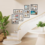 Vittanly 8x10 Collage Picture Frame, Displays 2Pcs 4x6 Pictures with Mat, Photo Frame for Wall Mounting or Table Top with Stand, Black, 1 Pack