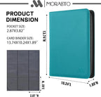 Card Binder 9 Pocket,Trading Card Binder Holds up to 360 Cards with 20 Sleeves,Zipper Card Holder Album Compatible with TCG Card/Game Cards/Sports Card