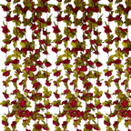 16Pcs 126Ft Burgundy Rose Garland, Fake Rose Hanging Flowers, Artificial Flower Vine, Hanging Floral Vine Garland for Wedding, Birthday Party, Wall Arch, Halloween, Christmas Garden Backdrop Decor