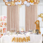 Champagne Sequin Backdrop Curtains, 2 Panels Champagne Blush Sequin Backdrop, 2FTx8FT Sequin Curtains for Party Wedding Sequence Backdrop