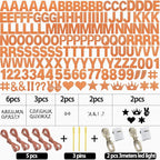 167Pcs DIY Glitter Customizable Banner Kit Custom Banners DIY Happy Birthday Letter Banners Personalized Banner Decor for Easter Day Christmas Baby Shower Birthday Party Decorations(Glitter Orange)