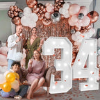 imprsv Marquee Numbers Large 34th-Birthday Decorations: 4ft Light Up Number Party Decor 34 Year Old 43rd Birthday Decoration Backdrop 43 Anniversary Cardboard Big Mosaic Balloon Frame Number 34