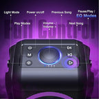 W-KING Party Loudest Portable Bluetooth Speaker Wireless Boom Box, 180W Max Big Large Outdoor Speaker 4 Drivers with 2*4.04'' Subwoofer, 80W HD Huge 105dB Pulse Natur Deep Bass, IPX5/24H/EQ/USB/TF/AUX