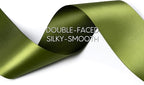 Moss Green 2.5 Inch Double-Faced Satin Ribbon 25 Yards for Gift Wrapping Crafts Flower Bouquet Invitations Holiday Decorating