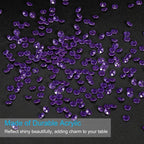PATIKIL 4000 Pcs Wedding Table Scatter Confetti Crystals 6mm Acrylic Diamonds Vase Fillers Gems for Table Centerpiece Decorations Party Vase Beads, Dark Purple