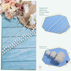 Pearls String Beads 33 Feet Crafts Faux Pearl Roll for Christmas Garland Flowers Wedding Party Jewelry Decoration(5mm Ivory)