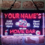 ADVPRO Personalized Your Name Custom Home Bar Beer Established Year Dual Color LED Neon Sign White & Red 24 x 16 Inches st6s64-p1-tm-wr