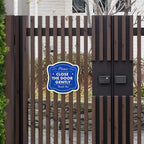 Custom Decorative Outdoor Metal Sign - Personalized Aluminum Driveway Sign, Waterproof, Made In USA - Design 3 Blue Steel 8x8 In
