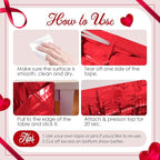 2 Pack Red Table Skirts, 29x108" Metallic Foil Tinsel Fringe Table Skirts for Rectangle Tables Streamer Curtains Backdrop, Party Decorations for Birthdays Weddings Holidays
