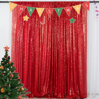 ShinyBeauty Red Sequin-Backdrop-20FTx10FT Sequin Fabric Backdrop for Photoshoot Red Wedding Drapes Heavy Duty Backdrop 10FT Glitter Backdrops Happy Birthday, Baby Shower Background