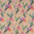 RUSPEPA Tulips Floral Wrapping Paper Roll, Watercolor Gift Wrap, Mini Roll Kraft Paper Roll for Girls, Spring, Summer, Wedding and Birthday 17 Inches x 32.8 Feet