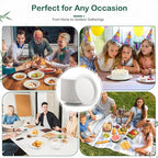 𝟔 𝐈𝐧𝐜𝐡, 𝟏𝟐𝟖-𝐏𝐚𝐜𝐤 Compostable Paper Plates, Heavy-Duty Biodegradable Disposable Dish Made from Bagasse, Perfeck for Snacks, Desserts, Party, Wedding and More (White)