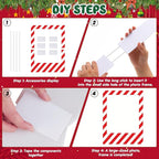 32 x 24 Inch Large Blank DIY Photo Booth Props Picture Frame Party Frame DIY Photo Booth Props Selfie for Halloween Christmas Birthday, Holiday Party (Stripe,Christmas)