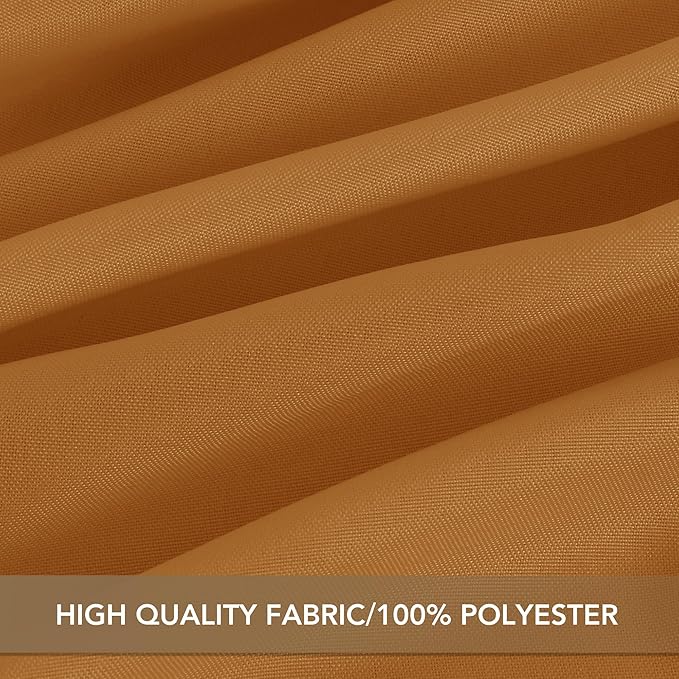 sancua Square Tablecloths 85x85 Inch Bronze - Fabric Fall Table Cloth for Square or Round Tables, Washable Polyester Table Cover for Thanksgiving Dinner, Holiday Party, Decorative Display Tables