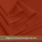 sancua Thanksgiving Square Tablecloths 85x85 Inch Rust, 2 Pack Fabric Fall Table Cloth for Square or Round Tables, Burnt Orange Washable Polyester Table Cover for Dinner, Holiday Party, Display Tables