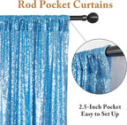 ShinyBeauty Sequin Curtains Baby Blue 2FTx8FT 4 Panels Sequin Backdrop for Photograph Shimmer Wall Light Blue Glitter Backdrop Curtains for Baby Shower Sequins Backdrop Backgrounds