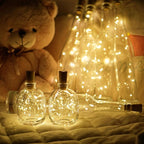 Wine Bottle Lights 20 LEDs Cork Lights Waterproof Battery (Included) Operated Fairy Mini String Lights for DIY Jar Indoor Bedroom Party Wedding Christmas Decor Pack of 4(Warm White)