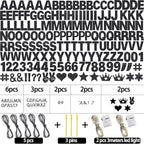 167Pcs DIY Glitter Customizable Banner Kit Happy Birthday Custom Letters Banner 30th Birthday Decorations Anniversary Personalized Banners Decor Death to My 20s Party Supplies (Glitter Black)