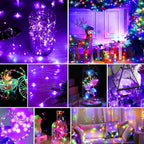 pozzolanas 24 Pack 7ft Waterproof LED Fairy Lights - Battery Operated String Lights with 20 LEDs for Home, Mason Jar, Party, Wedding, Halloween, Christmas Decorations (12 Multicolor & 12 Purple)