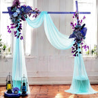 MDS Halloween Chiffon Draping Fabric - 2 Panel, 30" Wide x 20ft Long - Sheer Spooky Arbor & Canopy Drapery for Haunted House Backdrops, Party Ceilings, DIY Costumes & Themed Events - Teal
