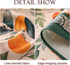 patdrea Designer Small Table Cloth for Square Table,Farmhouse Linen Oranges and Leaves Tablecloth,Fall Dacorative Cover for Kitchen Dining Christmas,Tea Party,Thanksgiving,55"x55"-Palladin a