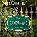 Personalized Aluminum Outdoor Metal Signs, Custom Green 14x10 Driveway Sign, Waterproof USA Made