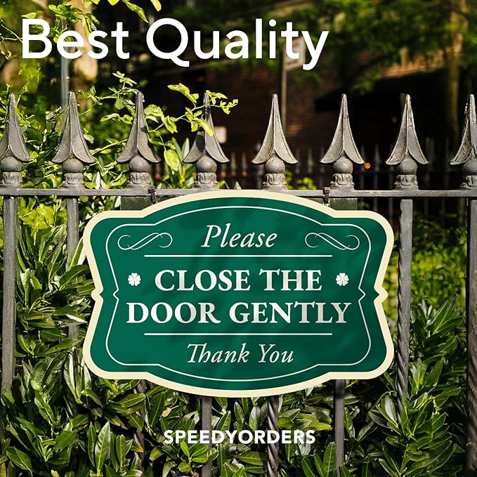 Custom Decorative Outdoor Metal Sign - Personalized Aluminum Driveway Sign, Waterproof, Made In USA - Design 3 Forest Green 10x7 In