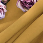 Ascoza 2pack 132 Inch Gold Round Tablecloth in Washable Polyester Fabric for Wedding/Banquet/Restaurant/Parties