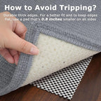 KOZYFLY Washable Runner Rug 3x12 ft Hallway Kitchen Runner Rugs with Rubber Backing Bobo Non Slip Entryway Runner Indoor, Long Carpet Runners for Hall Kitchen Entryway, Grey