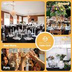 BRILLMAX 4 Pack Black Round Tablecloths 132 Inch - Circle Bulk Linen Polyester Fabric Washable Table Cloth Cover for Wedding Reception Banquet Birthday Party Buffet Restaurant