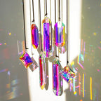 Crystal Prisms Ornament for Christmas Tree, 7 Pack Icicle Ornaments A/B Color Ornaments, Crystal Prism Suncatcher for Window Hanging for Women