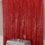 Poise3EHome 20FT x 10FT Sequin Photography Backdrop Curtain for Party Decoration, Red