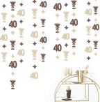 Champagne Gold Brown 40th Birthday Decorations Espresso Martini Garland Streamer Banner Decor for Womens A Tini Bit Older Martini Birthday Cheers to 40 Years Happy 40th Anniversary Bar Party Supplies