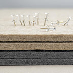Large Bulletin Board - 48 x 36 Inches, Decorative Felt Pin Board for Wall - 4' x 3' Foldable Photo Display Board with Self-Adhesive Tape, Includes 20 Push Pins - Dark Gray