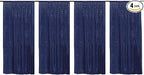 JYFLZQ Navy Blue Sequin Backdrop Curtains 2ft x 8ft 4 Panel Glitter Photo Booth Backdrops Sparkly Photography Background Drapes for Parties Wedding Bridal Showers