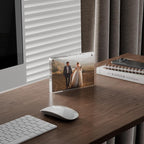 5x7 Acrylic Picture Frame 3 Pack, 20mm Thick Magnetic Double Sided Display 20% Thicker- Frameless Clear Transparent Photo Frame for Desktop/Tabletop, Self Standing with Microfiber Cloth