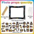 2026 New Year Photo Booth Inflatable Frame Kit, 30Pcs Colorful Neon New Years Photo Booth Props with Inflatable Picture Frame for New Year Eve Party Selfie Props Supplies