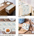 WRAPAHOLIC Kraft Wildflower Wrapping Paper - Mini Roll - 17 Inch x 16.5 Feet - Floral Wrapping Paper for for Wedding, Birthday, Bridal Shower, Tea Party