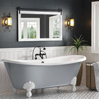 COGOOD Farmhouse Bathroom Mirror - 45 x 30 Large Rectangle Barn Door Mirror for Vanity, Bedroom, Living Room Wall Decor (White)