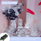 66Ft 200LED Fairy Lights Plug in, Waterproof String Lights Outdoor & Indoor 8 Modes with Timer, Christmas Light Bedroom Decor, Twinkle Light for Girl's Room Garden Christmas Decorations (Cool White)