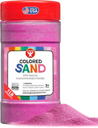 Hygloss Colored Sand for Crafts – 1 lb Bottle, Magenta – Vibrant Colorful Fine Sensory Play Sand Art Kits for Kids – Classroom Activities for Children 3 4 5 6 7 8 9 10 11 12 – Safe for Ages 3+