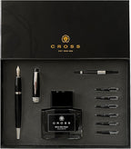 Cross Bailey Refillable Fountain Presented in a Premium Gift Box - Medium Point, Black Ink, Black
