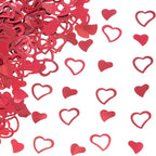 Red Love Heart Table Confetti - Valentines Day Party Foil Metallic Sequins Sprinkles Decorations, 60g